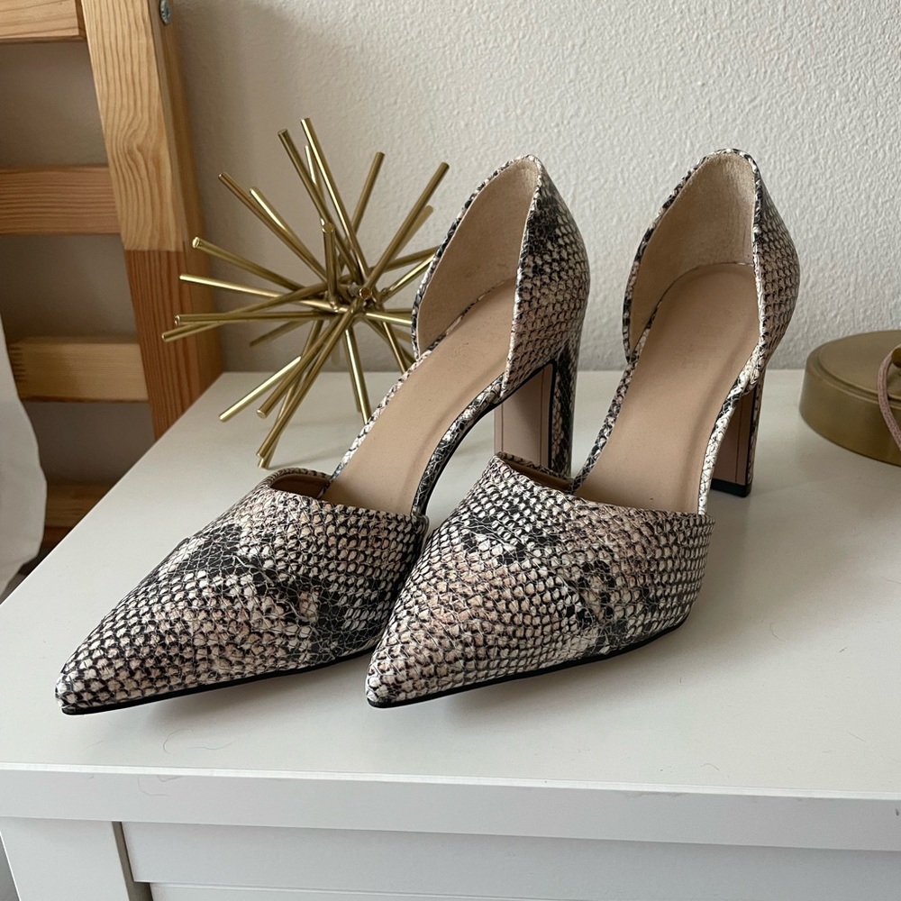 Never worn ABLE snakeskin pumps